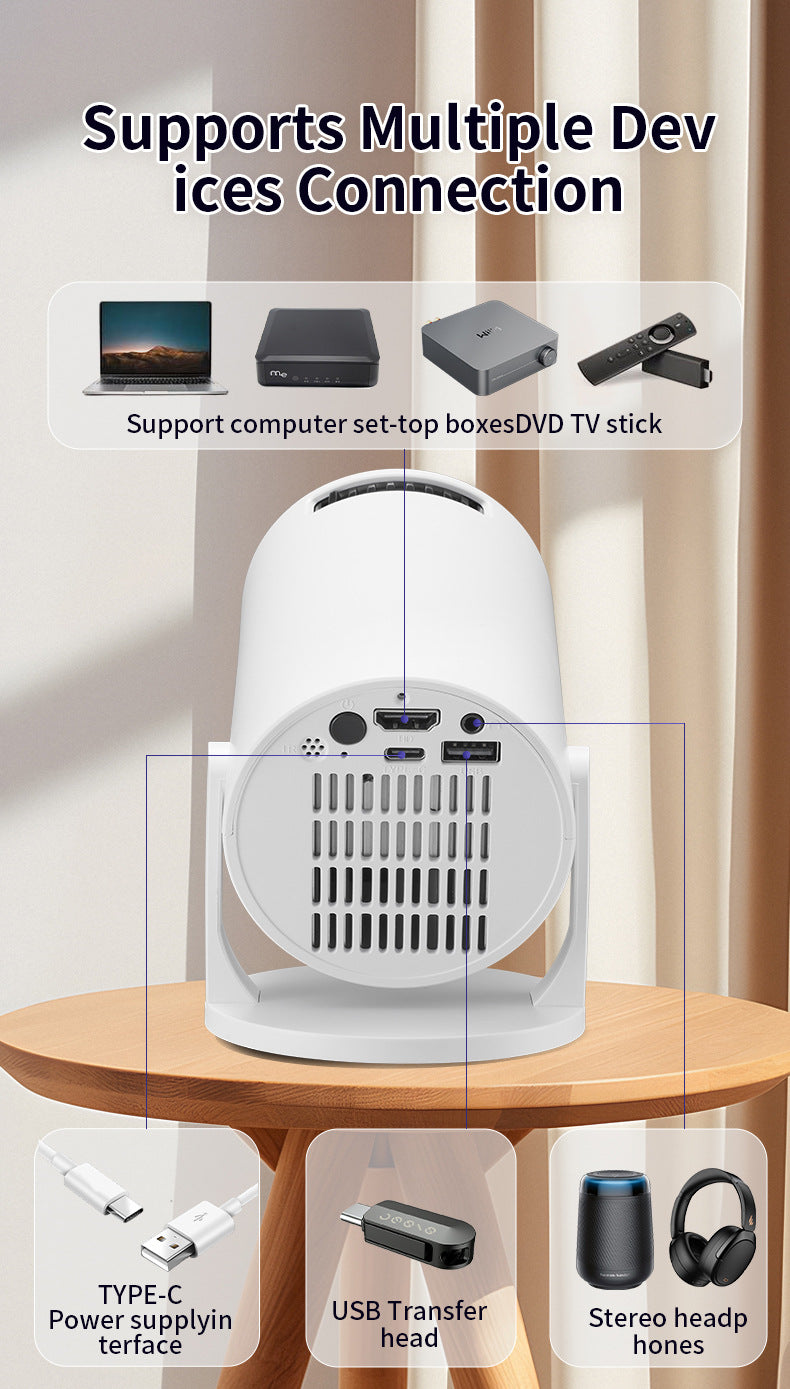 🎥 Mini projecteur portable HD – Taille de poche, expérience grand écran
